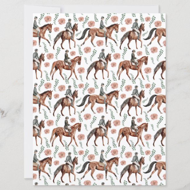 Papel de Álbum de Recortes Equestre (Frente)