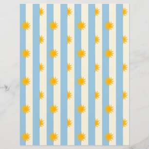 Papel de Álbum de Recortes Faixa Azul Explosão Sol