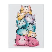 Papel de Arte Minimalista do Rainbow Gats - Animaç