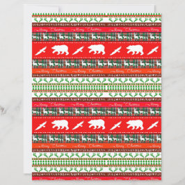 Papel de artesanato de Natal na floresta