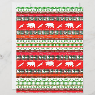 Papel de artesanato de Natal na floresta