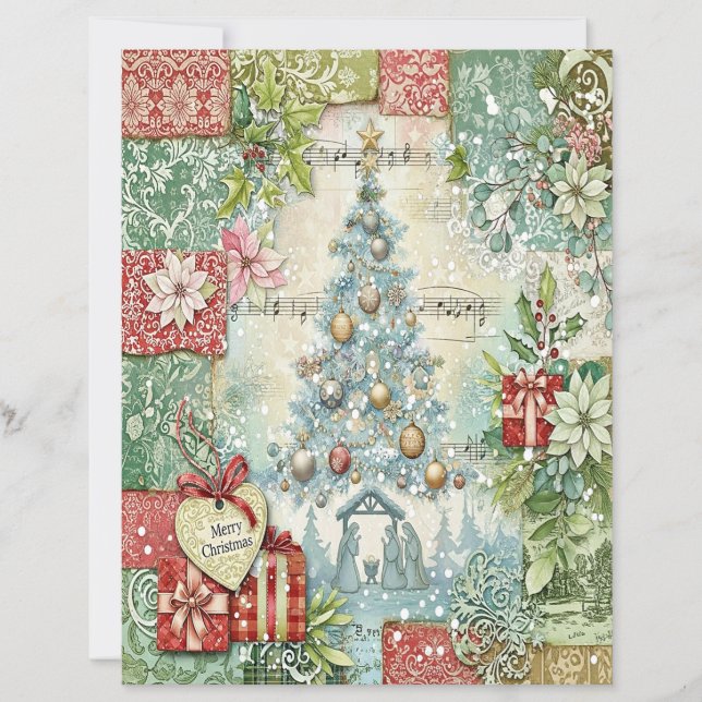 Papel de artesanato Natal Natividade (Frente)