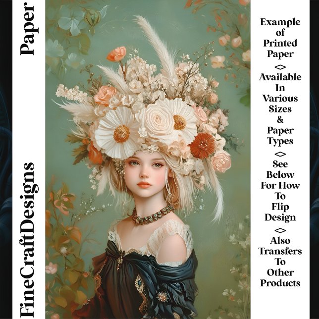 Papel de Artesanato para a Mulher Floral Extravaga (Criador carregado)