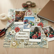 Papel de artesanato para moldura de foto de Natal