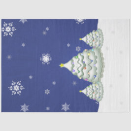 Papel de árvore de Natal azul