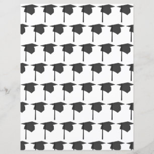 Papel de Boné de formatura preto e papel de mastro