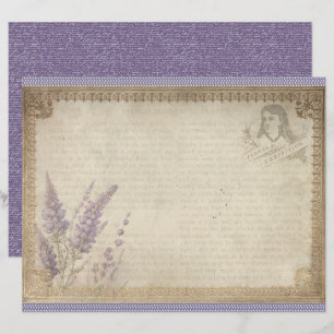 Papel de Caderno Lavanda Vintage
