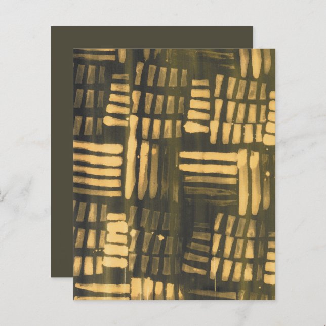 Papel-de-carapaça de Abstrato Tribal Dourado casta (Frente/Verso)