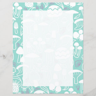 Papel de Carta Aqua Mushroom