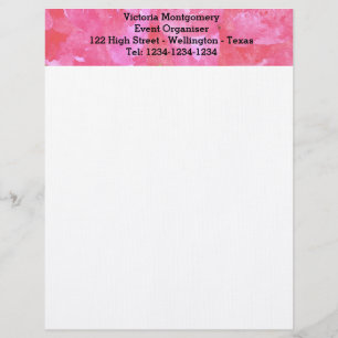 Papel de Carta Aquarela Rosa