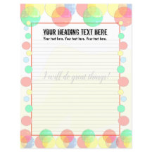 Papel de carta Colorido de Bolhas Vinculadas