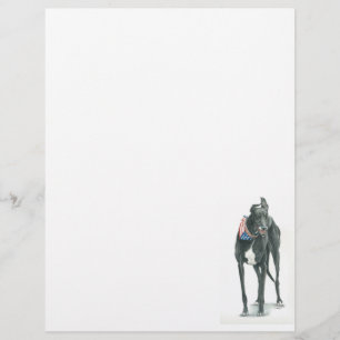 Papel de Carta com Arte de Galgo