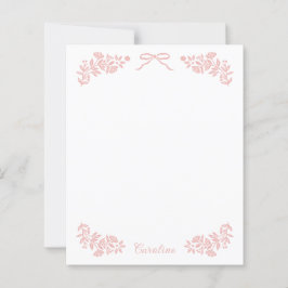 Papel de carta com fita floral