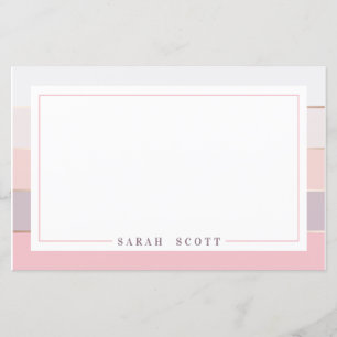 Papel de Carta com Lavanda de Blush Personalizado