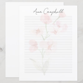 Papel de Carta com Letra de Monograma de Nome de S