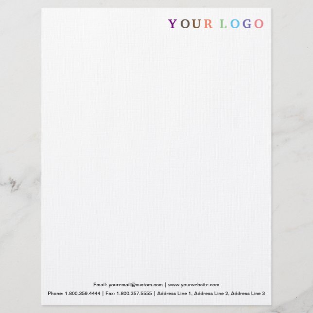 Papel de carta com logotipo personalizado timbrado (Frente)