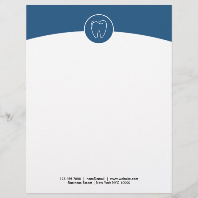 Papel de carta Comercial Letterhead Editável Denta (Frente)