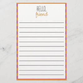 Papel De Carta Cor De Rosa E Laranja