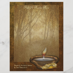Papel de carta da Vela da Floresta