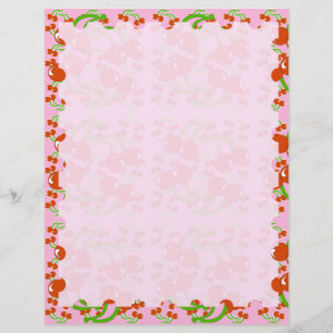 Papel de Carta de Cereja Selvagem