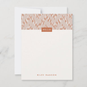 Papel de carta de Dashing Boho Ikat Zig Zag - Ferr