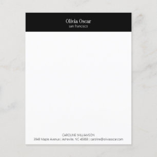 Papel de carta de empresa preto-e-branco personali