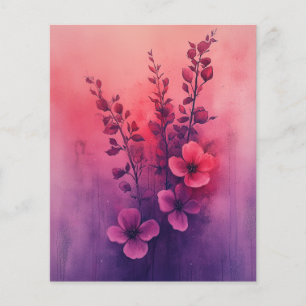 Papel de carta de Flor Sunset Vibrante