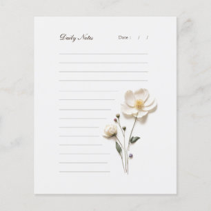 Papel de carta de folheto branco na moda