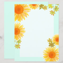 Papel de Carta de Girassol