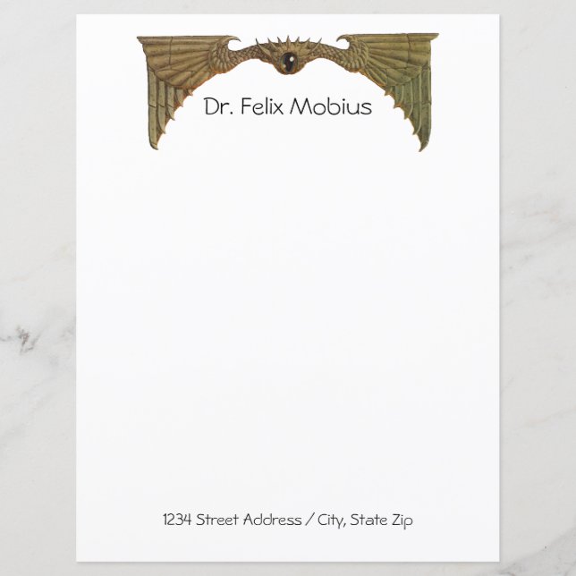 Papel de Carta de Olhos do Sci Fi Flying (Frente)