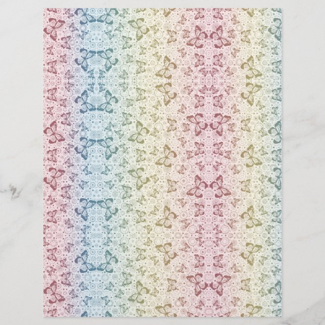 Papel de carta de Páginas do Scrapbook da Borbolet (Frente)