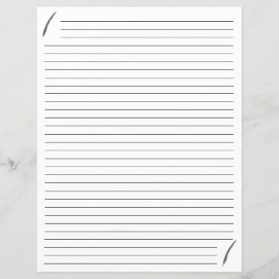 Papel de Carta de Penas Vermelhas e Pretas