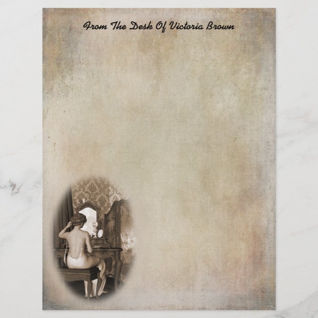 Papel de carta de Reflexão Boudoir (Frente)