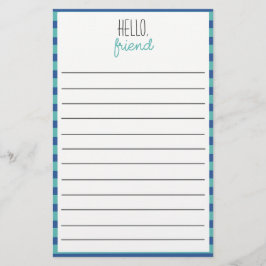 Papel De Carta De Teal E Azul