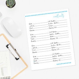 Papel de Carta do Livro de Contatos | Azul-bebê