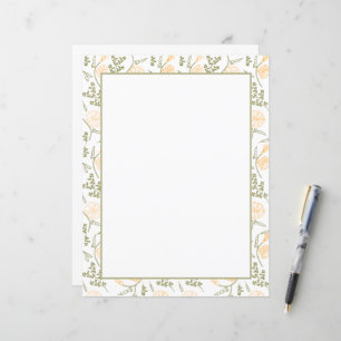Papel de Carta do Planejador Floral Elegante