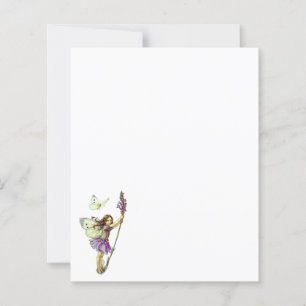 Papel de carta e envelopes "Fada Lavanda"