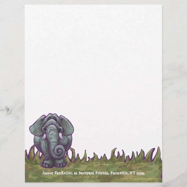 Papel de carta elefante (Frente)