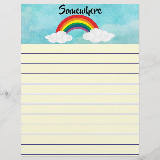 Papel de carta em algum lugar (Frente)