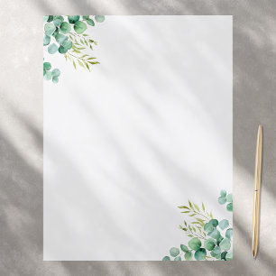Papel de Carta Eucalyptus Greenery