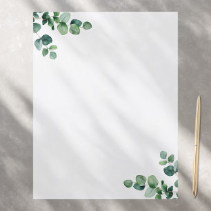 Papel de Carta Eucalyptus Greenery