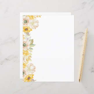 Papel de Carta Floral Elegante
