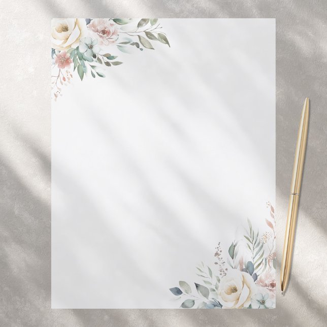 Papel de Carta Floral Elegante (Criador carregado)