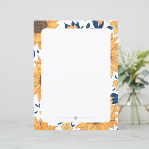 Papel de carta Floral - girassóis