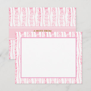 Papel de Carta Floral Rosa   Bloco de Notas de Pap