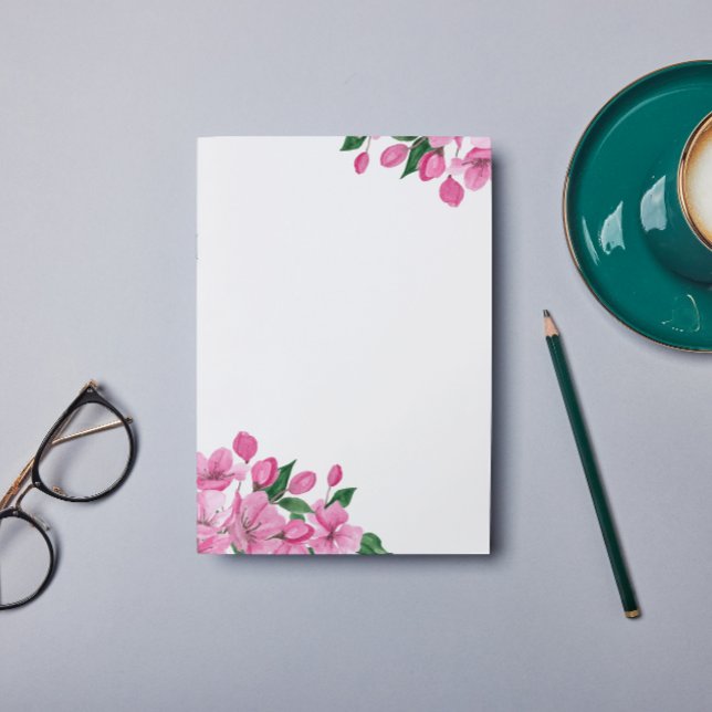 Papel de Carta Floral Rosa Vibrante (Criador carregado)