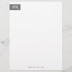 Papel de Carta Inicial Elegante