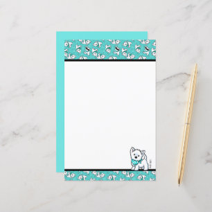 Papel de Carta KiniArt do Cutieface Westies
