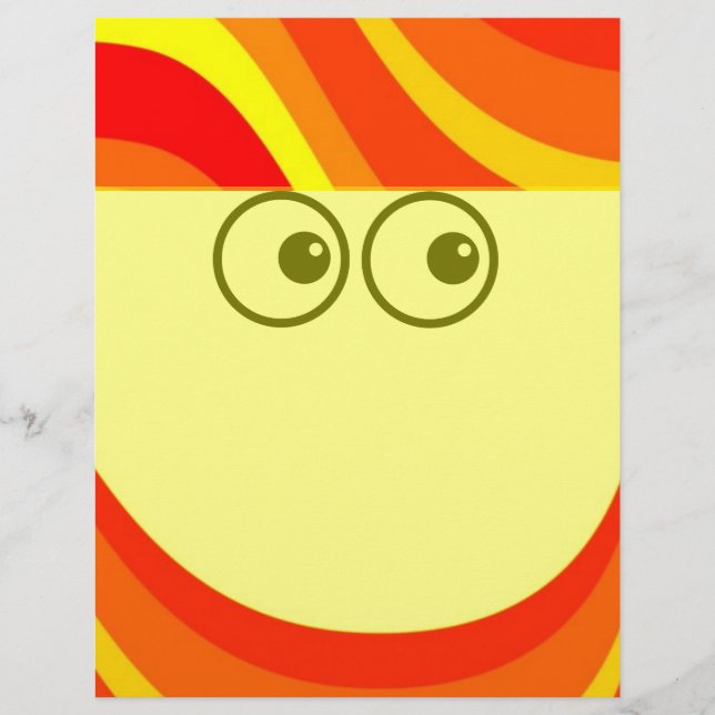 Papel de Carta Laranja Vermelho e Amarelo (Frente)