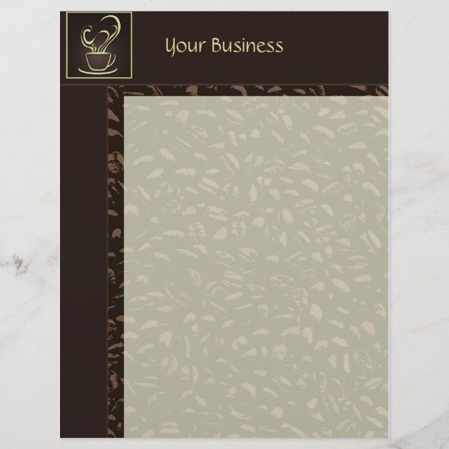 Papel de carta Letterhead De Café Business (Frente)